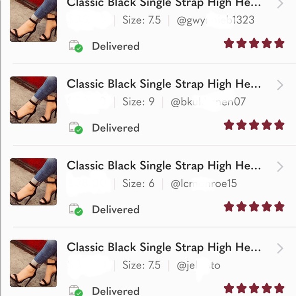 Classic Black Single Strap High Heels - Picture 5 of 6